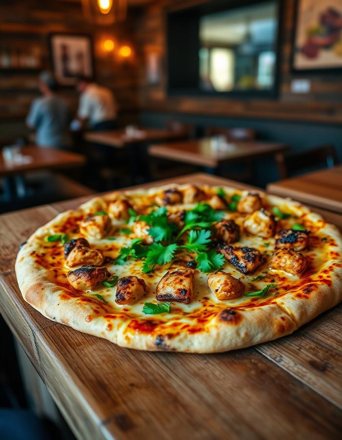 Malai boti pizza served fresh at the Kennedy counter